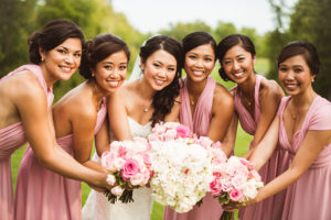Cindy Bride With Bridesmaids And Bouquets Jeff Nguyen Photography